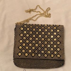 Gold & Black Purse Wristlet